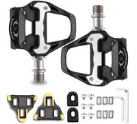 9/16 pulgadas Clipless SPD Pedales de aleación de aluminio - Compatible con el sistema SPD SL para Shimano, MTB, Fitness, Spinbike, Interior y Exterior