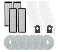 9/18 piezas para Cecotec para Conga para X100 para X-Treme compatible con filtro de trapeador con filtros, paños de fregona, bolsas de polvo para mantener suelos limpios (18 piezas)