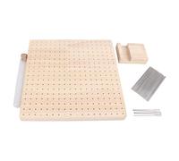 9.3in Rubber Wooden Crochet Blocking Board Crochet Accessories with 20pcs Steel Pins Stand for Knitting Crochet Projects