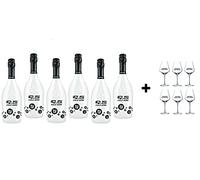 9.5 BOTELLAS DE VINO BRUT FRI'O DE 75 CL 6 CON 6 COPAS DE VIDRIO