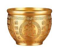 (9,5 cm de diámetro) Adorno de escritorio Estatua de latón Feng Shui Cuenco para reunión Estantería