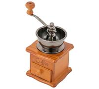 9,5 x 6,5 x 16 cm, granos de café, manual de acero inoxidable, estilo retro, molinillo de mano para granos de café, manivela de hierro fundido antiguo, molinillo de café con lazos
