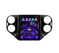 9.7" Android 14 Double DIN Touchscreen Car Stereo DVD Player with GPS Navigation for VW Volkswagen Tiguan 2007-2016, Wireless CarPlay, SWC, Bluetooth, Enhanced Audio