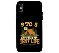 9 a 5 paga por mi vida de tienda de campaña Trabajo a campamento Camper de fin de semana Carcasa para iPhone X/XS
