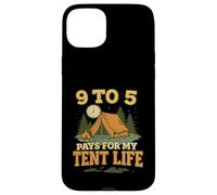 9 a 5 paga por mi vida de tienda de campaña Trabajo a campamento Camper de fin de semana Carcasa para iPhone 15 Plus