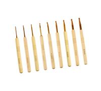 9 agujas ergonómicas de ganchillo de 2 mm a 6 mm, mango de madera, aguja de ganchillo para principiantes, para ganchillo y mango de madera