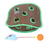 9 Agujeros Cat Toy Interactivo Que persigue a la Campana de Ejercicio de Rompecabezas Plegable para la reducción de la Soledad