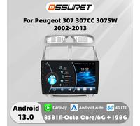 6115 Carplay Aandroid 14 Autoradio para Peugeot 307 307CC 307SW 2002-2013 reproductor multimedia GPS radio de coche estéreo 360 Cam SWC RDS 10.33inch-S8 C