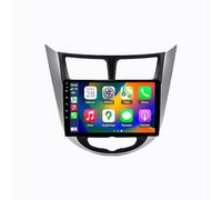 9" Android 15 Pantalla Táctil Radio 2 DIN Coche Pantalla para Hyundai Solaris Accent i25 2010-2016 con Enlace Espejo/GPS/FM/BT/Ventilador de refrigeración/Reproductor Multimedia(4+64G)