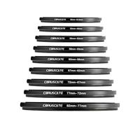 9 anillos reductores, filtro de lente de cámara, anillos de filtro de metal compatibles con todas las marcas UV ND CPL (49-40.5 mm, 52-49 mm, 55-52 mm, 58-55 mm, 62-58 mm, 67-62 mm, 72-67 mm, 77-72 mm