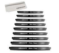 9 anillos reductores, filtro de lente de cámara, anillos de filtro de metal compatibles con todas las marcas UV ND CPL (49-40.5 mm, 52-49 mm, 55-52 mm, 58-55 mm, 62-58 mm, 67-62 mm, 72-67 mm, 77-72