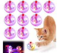 9 bolas de movimiento para gatos con luz LED, bolas de movimiento para gatos con luz LED, bolas de movimiento para gatos, juguete para mascotas, juguete interactivo para gatitos, equipo paranormal