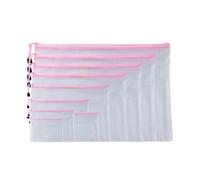 9 bolsas transparentes de PVC para documentos, varios tamaños, con cierre de cremallera, bolsa organizadora de archivos para escuela, oficina, viajes, bolsa de malla de PVC