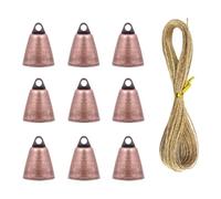 9 carillones de hierro tradicionales, incluye cable de 5 m, ideal para fiestas cíclicas, cubiertas, complementos para mascotas, carillones navideños vintage