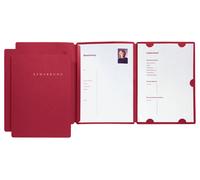 9 Carpeta de Solicitud Trabajo PAGNA Tipo Select / 3-teilig Con Carril en Rojo /