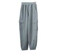 9 colores Baby Pants with Bag Boys Casual Pants Big Boys Solid Color Overalls Girls Pants Trainingshose Herren Schwarz, gris oscuro, 9-10 años