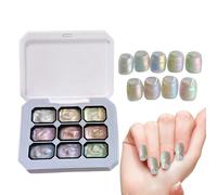 9 -Colors Gradient Patting French Manicure Palette | Painting Gel Palette,for Home Salon Travel Party Spa Studio Women Girls Beginners