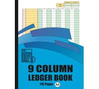 9 Column Ledger Book: Colorful Multi Column Ledger for Accurate Accounting Records & Personal Finance