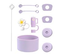 9 Cubiertas Para Pajitas Y 1 Cepillo Para Pajitas, Cubiertas Para Pajitas De Silicona, Cubiertas Para Pajitas, Tapones Antipolvo Para Pajitas, Tapones Para Pajitas A Prueba De Fugas