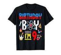 9º cumpleaños niño niñas Tema Ciencia 9 años Divertido B-Day Camiseta