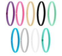 9 diademas deportivas delgadas antideslizantes y elásticas para mujer, diademas elásticas de colores, para yoga, deportes, bandas atléticas para hombres, fútbol, baloncesto, fútbol, tenis