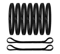 9 diademas deportivas elásticas antideslizantes, diadema negra delgada con agarre elástico de silicona para el cabello y bandas para el sudor, accesorios atléticos para el cabello para yoga, correr,