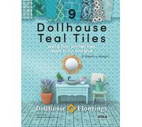9 Dollhouse Teal Tiles. VOL6: Wall & Floor printed tiles ready to cut and glue