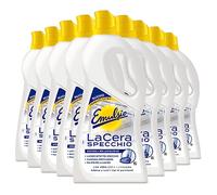 9 emulsios La cera espejo tradicional para todos los suelos, específica para pulidora, fórmula con cera de carnauba natural, acción protectora e impermeabilizante, 9 botellas de 725 ml