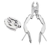 9-en-1 Mini Alicates Multiusos Llavero, Herramienta de Bolsillo Plegable de Acero Inoxidable, Kit de Herramientas EDC con Destornillador, Gadget de Camping, Regalos para Hombre