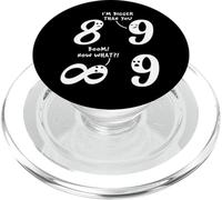 9 es más Grande Que 8 Pero no Infinito Divertido Amante de Las matemáticas Broma PopSockets PopGrip para MagSafe