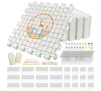 9 Esteras de bloqueo para tejer, para tejer tablas de bloqueo extra gruesas con rejilla