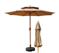 9 Ft Garden Parasol Patio Umbrellas Large Outdoor Market Table Umbrella for Lawn/Backyard/Pool Shade UV Protection BEA