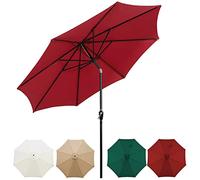 9 Ft Outdoor Patio Umbrella with Tilt and Crank Table Umbrellas, Sun Protection Waterproof Patio Umbrella Outdoor, Ventilation Without Base, Sombrilla for Garden, Lawn & Pool