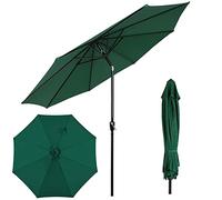 9 Ft Outdoor Table Umbrella Patio Market Umbrella with Tilt and Crank Table Umbrellas Sun Protection Waterproof, Metal Pole 1.5in with 8 Ribs, Without Base Sunshade for Balcony