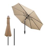 9 Ft Outdoor Umbrellas Round Patio Umbrella with Tilt and Crank, Sun Protection Waterproof Outdoor Market Table Umbrella, Without Base for Home Garden, Lawn, Deck, Market,Pool & Backyard