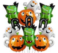 9 globos de Halloween, bonitas letras negras, monstruo, fantasma, calabaza, globos para decoración de fiesta de Halloween, suministros de decoración de fiesta de boda