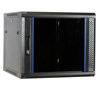 9 HE Armario para servidor, 19? Caja de pared con puerta de cristal (Alto) 600 x 600 x 501 mm