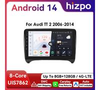 9 " Hizpo 2Din CarPlay Android Auto Radio de coche para Audi TT MK2 8J 2006 - 2014 UI7862 unidad principal Navi GPS DSP RDS 4G BT SWC 360 ° CAM S1 (8Core 3G 32G)