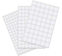 9 Hojas 870 Piezas Tapa Agujeros Adhesiva, Tapa Tornillos Pared, Pegatinas Tapa Tornillos Blancos, PVC Tapar Agujeros Mueble para Armarios, Paredes, Escritorios, Muebles (12mm,15mm,21mm)