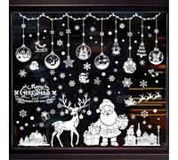 9 Hojas de Adhesivos de Navidad para Ventanas, Decoraciones Electrostáticas de PVC, Pegatinas Festivas para Crear un Ambiente Mágico en tu Interior