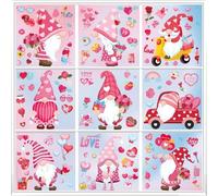 9 hojas de calcomanías reutilizables para ventana para eventos temáticos de amor, calcomanías de vidrio de PVC para el día de San Valentín, decoración de boda, uso en interiores y exteriores (A)