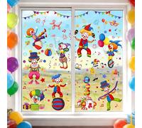 9 hojas de imágenes para ventana de Colonia, decoración de carnaval, payaso, autoadhesivas, para carnaval de Colonia, decoración de ventana, carnaval, circo