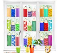 9 hojas de pegatinas para ventanas de bienvenida de regreso a la escuela, pegatinas para ventanas de aula, pegatinas de ventana de doble cara para el vidrio de la pared de la ventana del aula