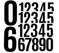 9 Hojas Numeros Pegatinas, Numeros Pegatinas Impermeables 7,6 cm, Letras Adhesivas Grandes, 1-9 Calcomanía de Número de Buzón, para Puertas,Buzón,Letreros,Número de Dirección (Negro)