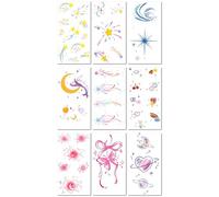 9 Hojas Pegatinas De Tatuajes Temporales De Mariposa,Estilo De Dibujos Animados Adorable, Coloridas, Resistentes Al Agua, Realistas, De Larga Duración, Pegatinas De Maquillaje Para Niños 75*140mm A05