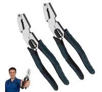 9-in-1 Industrial-Grade Multi-Function Cutting Pliers | Heavy-Duty High-Carbon Steel | Cuts, Strips, Crimps & More (2PCS)