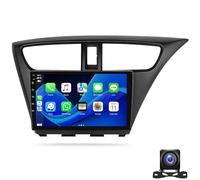 9-Inch Stereo for Honda Civic 2012-2015 Right-Hand Drive, GPS Navigation, Wireless CarPlay, Android Auto, Bluetooth Radio, Double DIN Touchscreen, Backup Camera