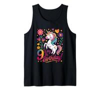 9 Is My 9th Birthday Unicorn Rainbow Magic Camiseta sin Mangas