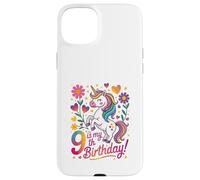 9 Is My 9th Birthday Unicorn Rainbow Magic Carcasa para iPhone 15 Plus
