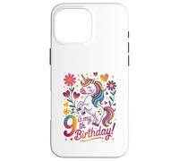 9 Is My 9th Birthday Unicorn Rainbow Magic Carcasa para iPhone 16 Pro MAX